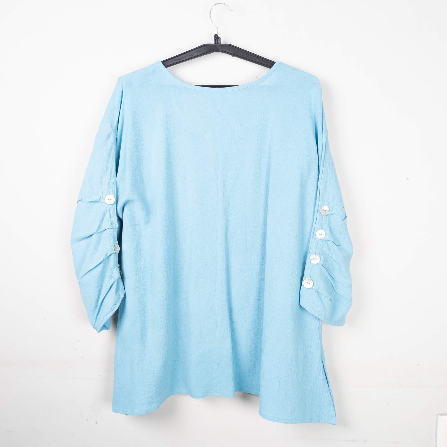 Blue Button-Down Blouse