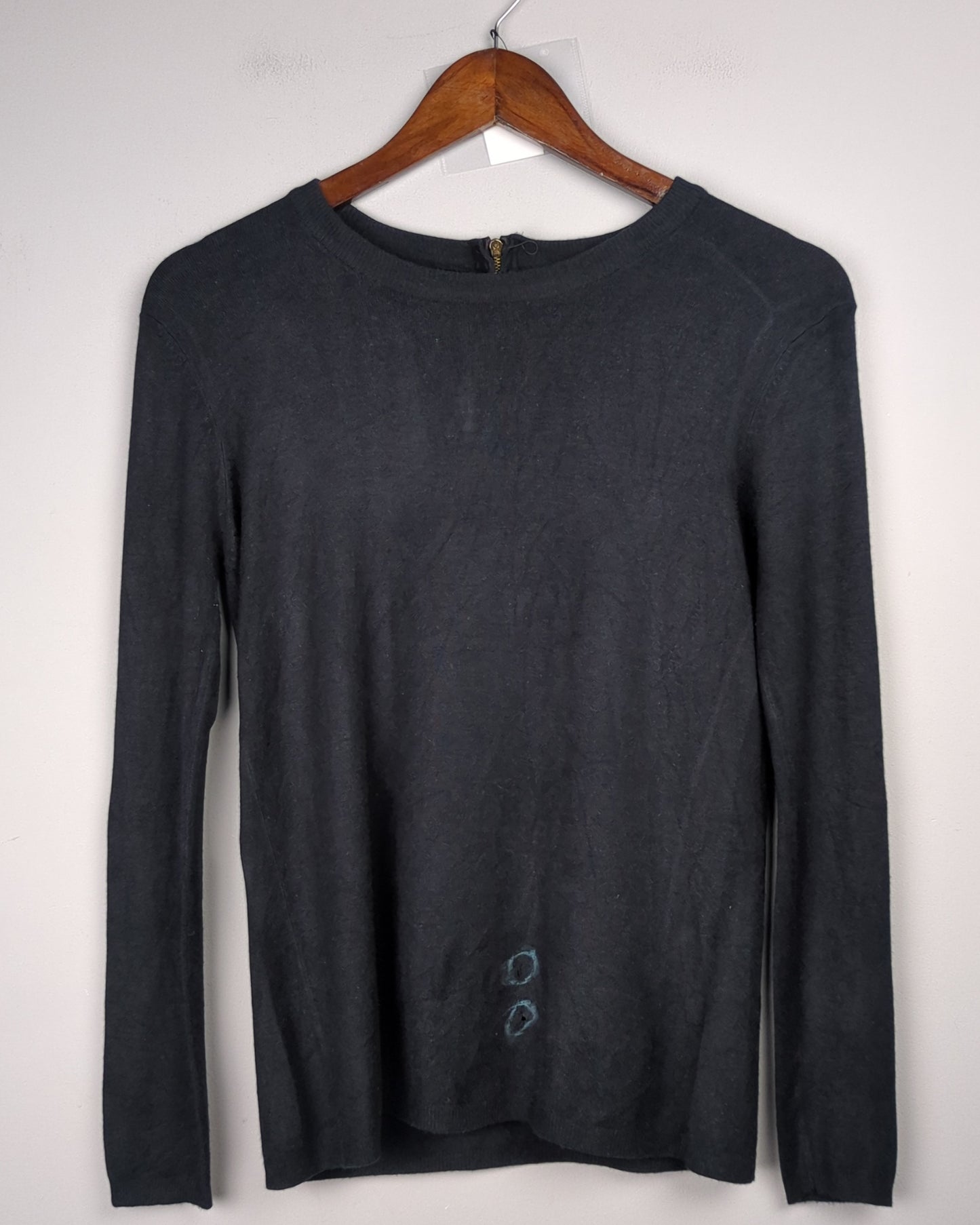 Black Back-Zip Sweater