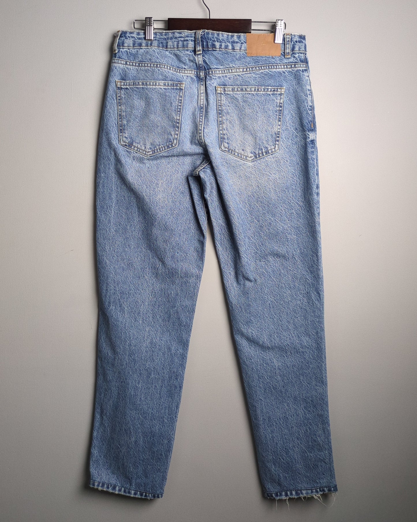 Zara Loose Tapered Blue Washed Jeans