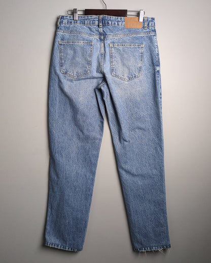 Zara Loose Tapered Blue Washed Jeans