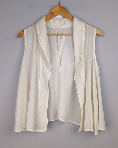 Cero White Sleeveless Vest