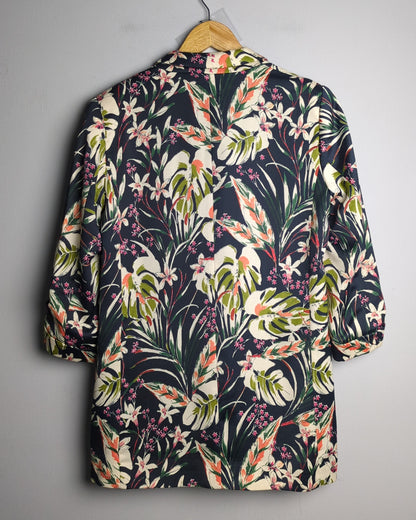 Zara Blue Floral Blazer