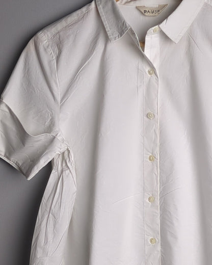 Pause White Button-Down Shirt