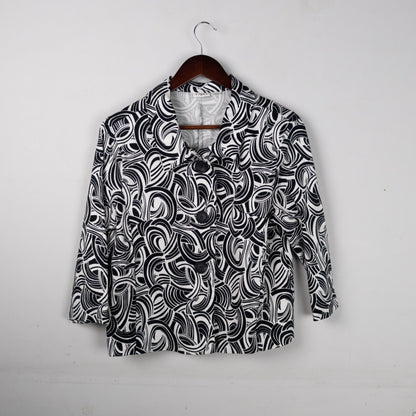 Patterned Button-Up Jacket