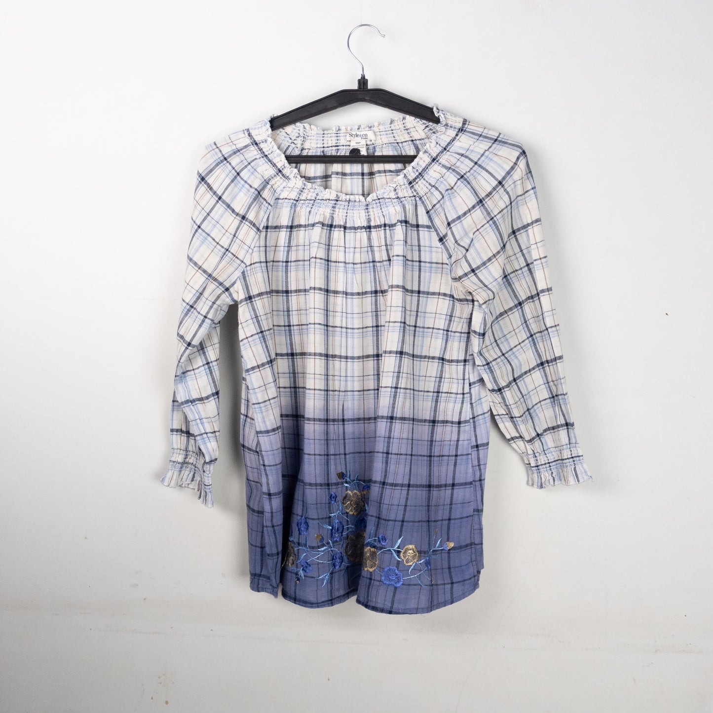 Plaid Floral Tunic