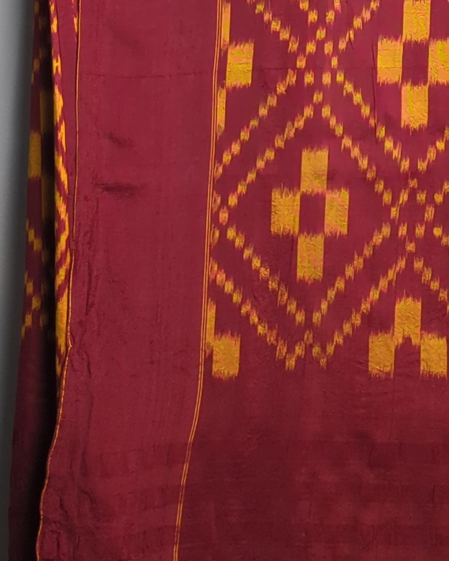 Wine Ikat Saaree