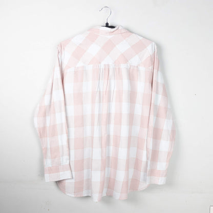Baby Pink - White Checkered Shirt