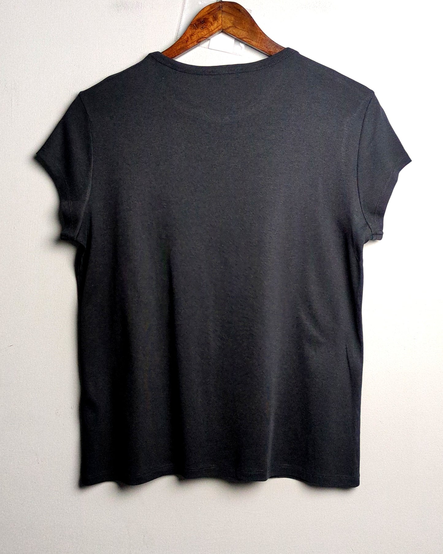 Massimo Dutti Black Crewneck T-Shirt