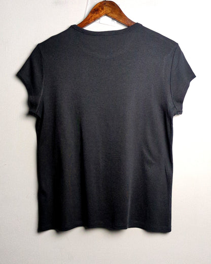 Massimo Dutti Black Crewneck T-Shirt