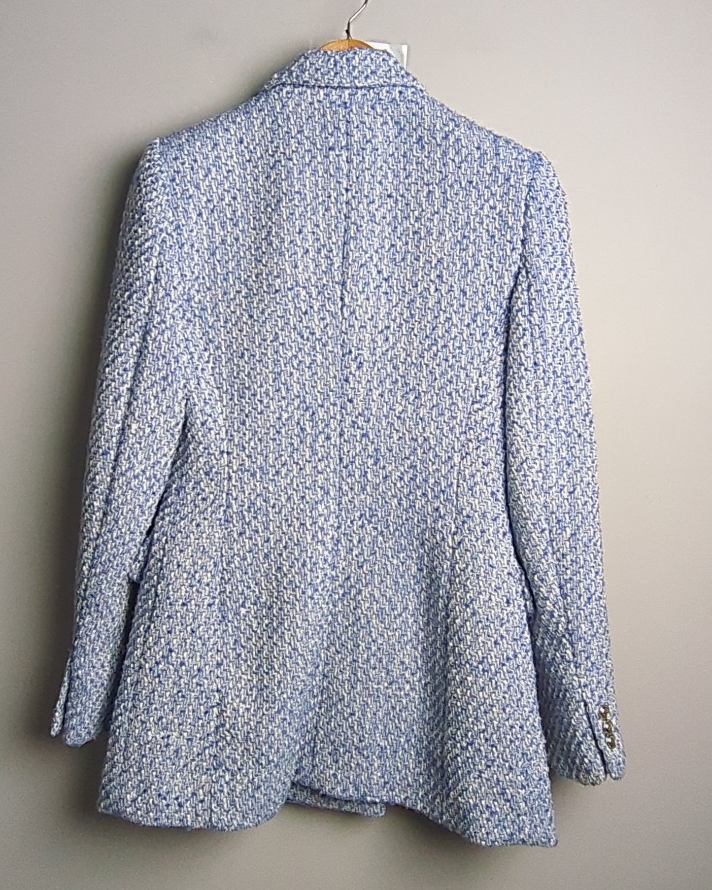 Zara Blue Tweed Blazer