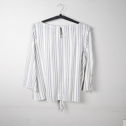 Striped Tie-Front Blouse