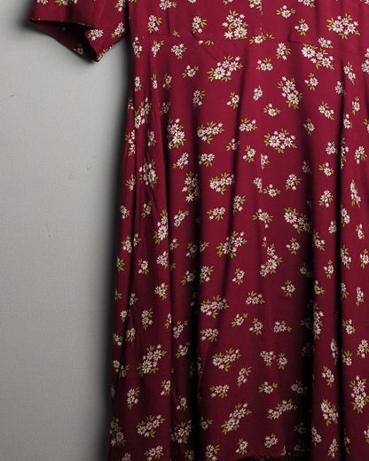 Cover Story Wine Floral Dress