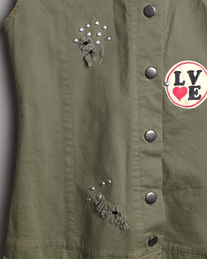 Green Denim Vest
