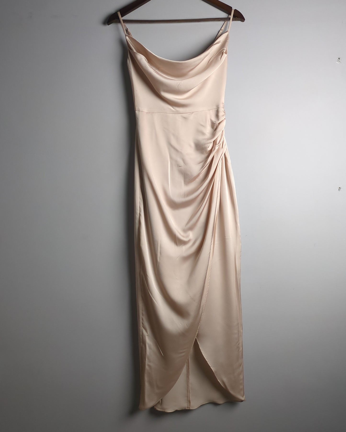 Forever New Beige Satin Dress