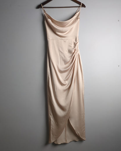 Forever New Beige Satin Dress