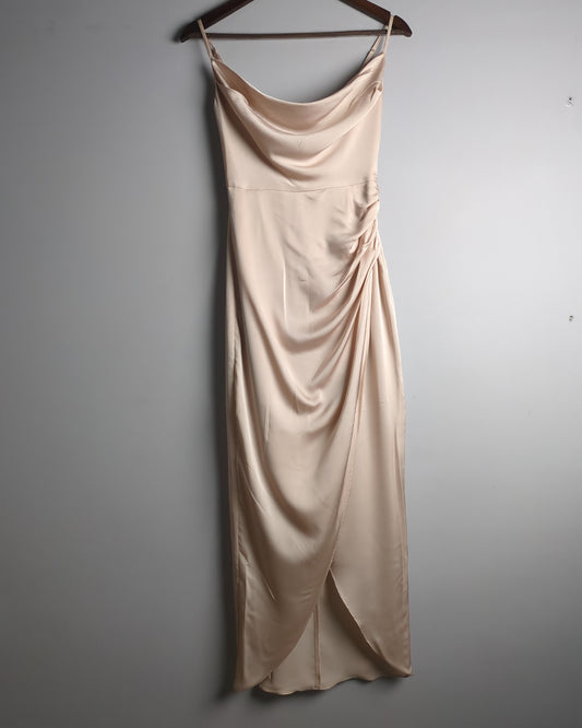 Forever New Beige Satin Dress