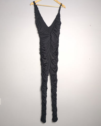 House Of CB Black Ruched Jumpsuit