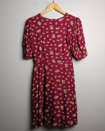 Cover Story Wine Floral Dress
