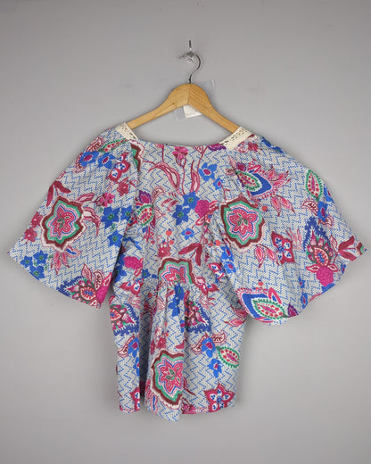 Zara Blue Floral Blouse