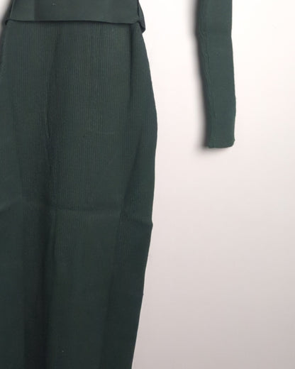 Forever New Green Ribbed Dress