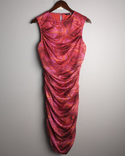 Ketch Red Ruched Dress