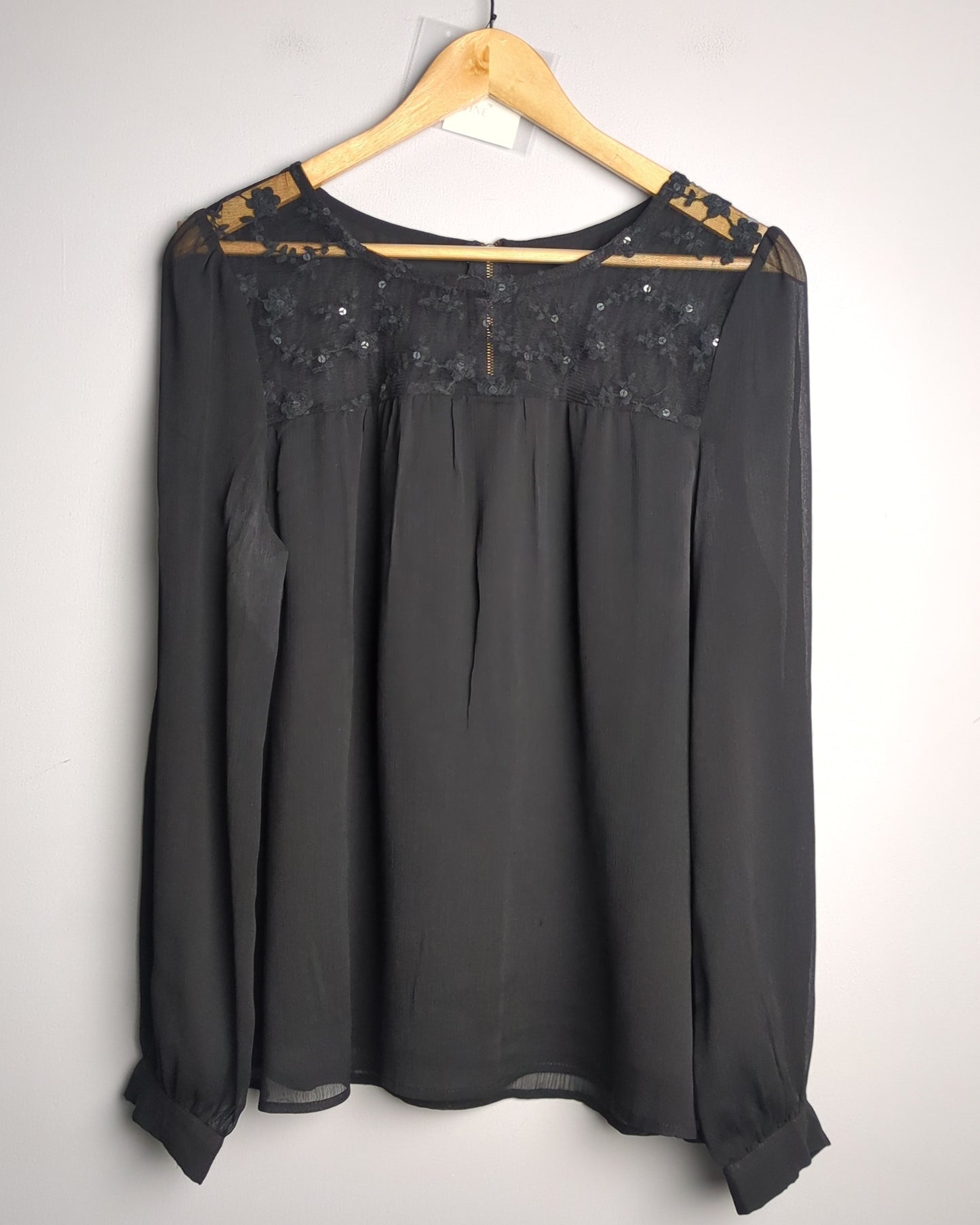 Forever 21 Black Embellished Blouse