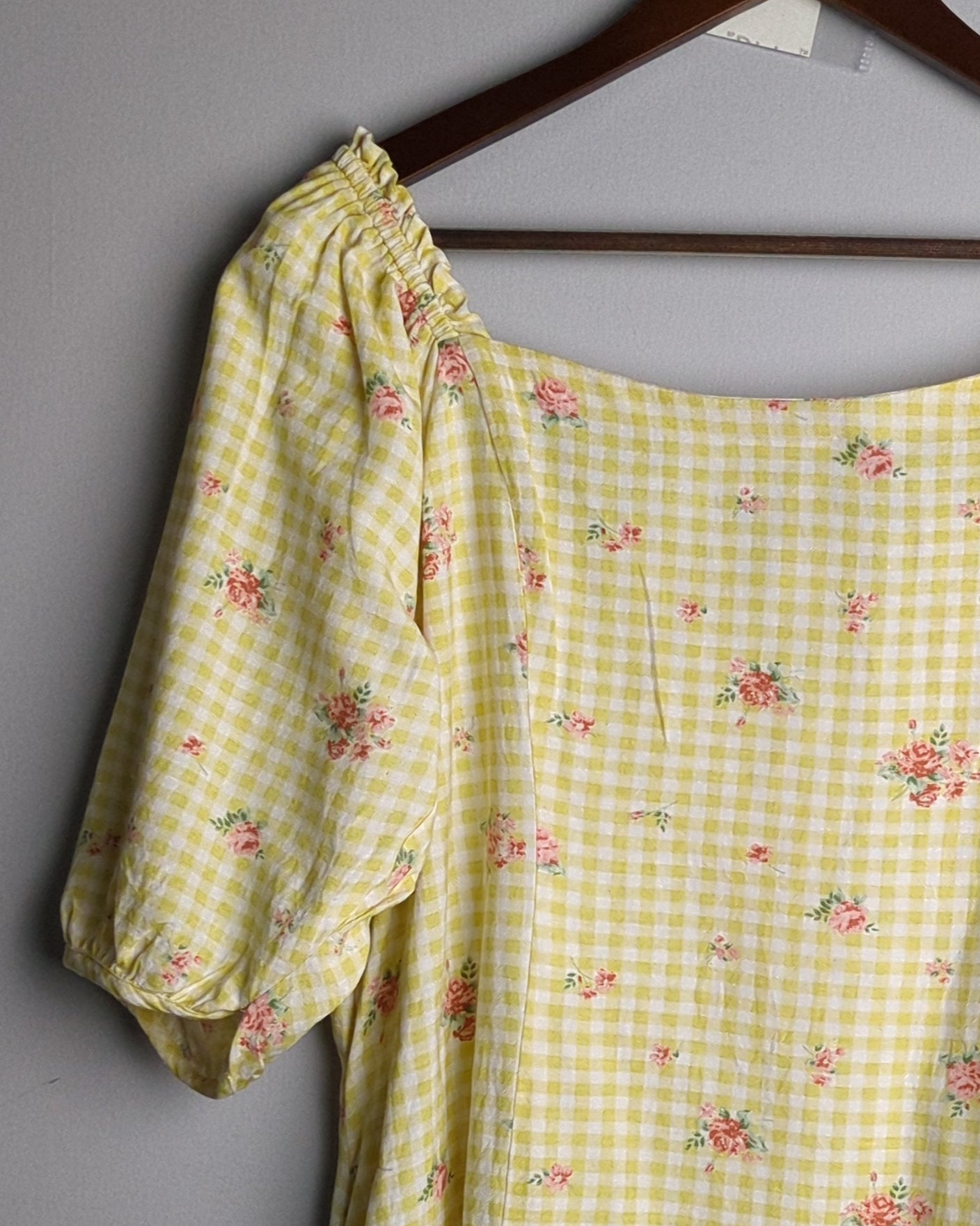 And Beige Gingham Dress