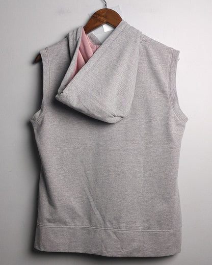 Perfomax Gray Sleeveless Hoodie