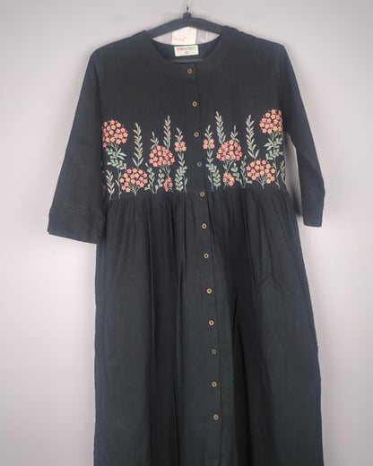Bombay Paisley Black Embroidered Kurta