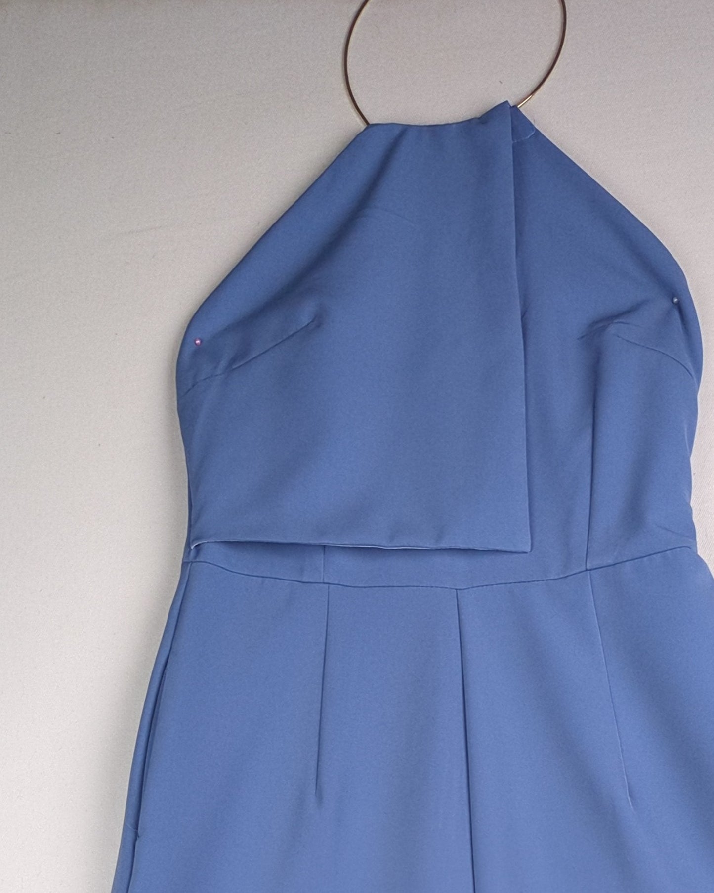 Blue Halter Jumpsuit