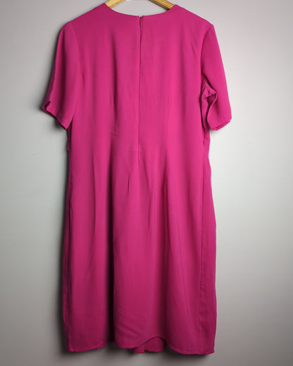 Project Eve Pink Pleated Dress - Torn on the side/belt is unusable
