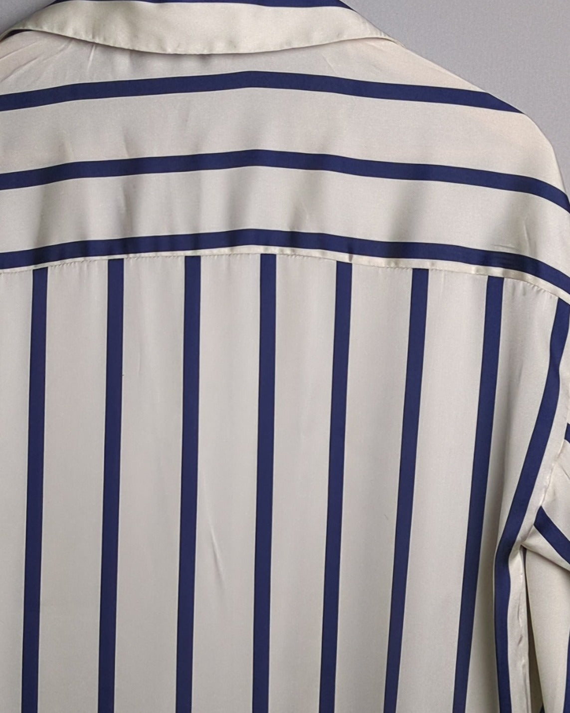 Zara White Striped Blouse