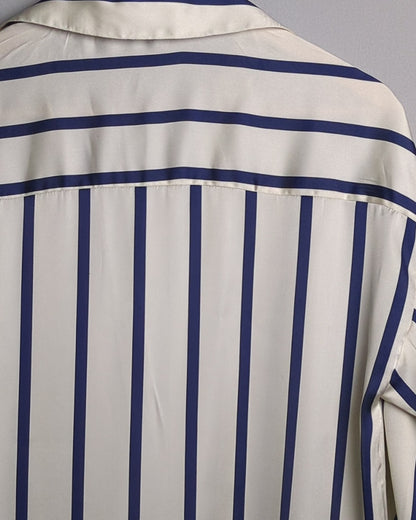 Zara White Striped Blouse