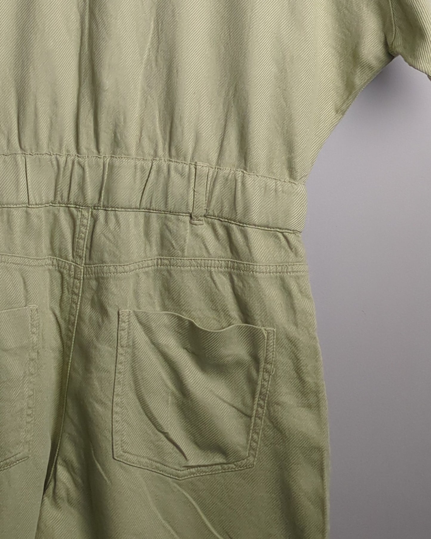 Zara Green Denim Romper