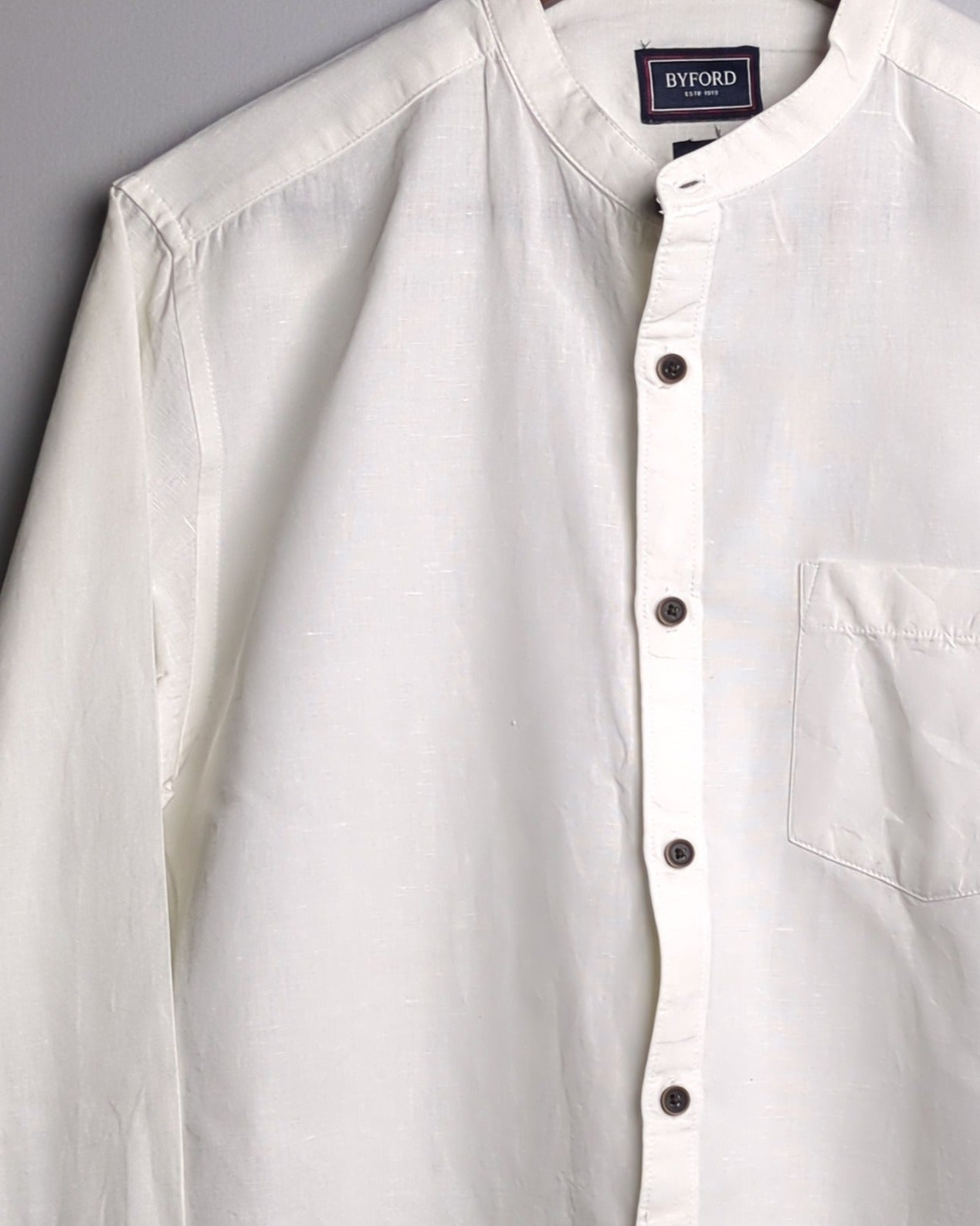 Byford White Mandarin Shirt