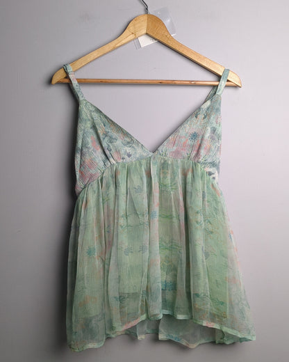Endless Summer Green Floral Camisole
