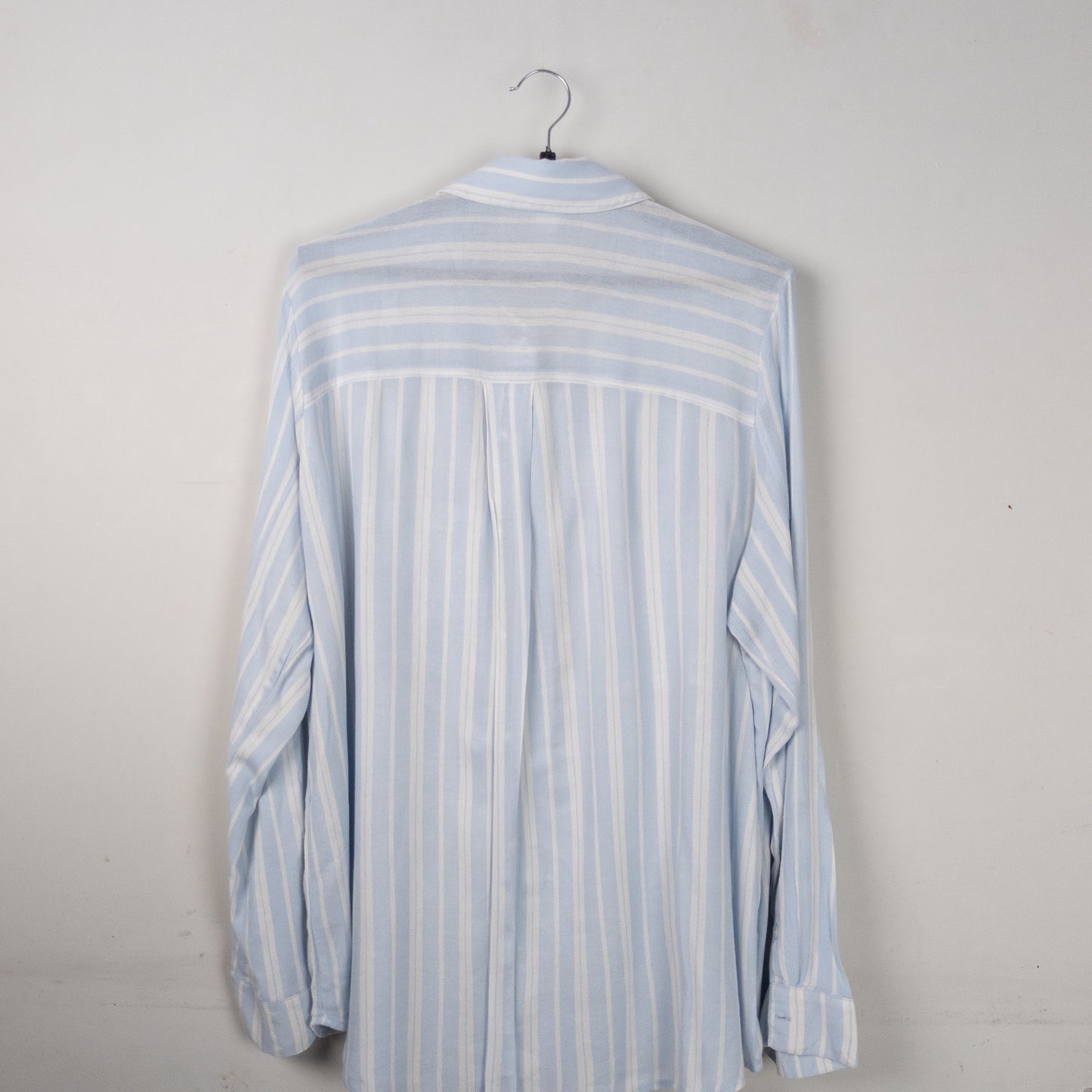 Blue - White Striped Button-Up Shirt