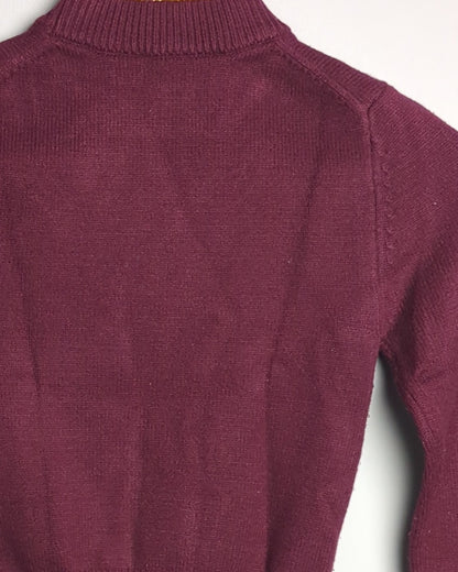 Zara Wine Mock Neck