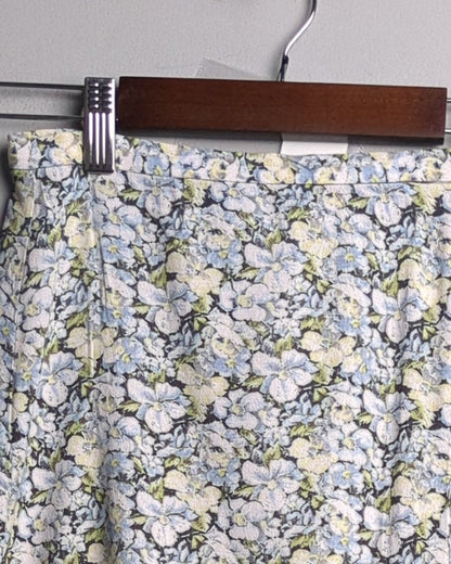 H&M Blue Floral Skirt