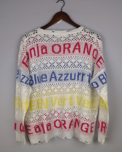 Lei Yuan White Knitted Sweater