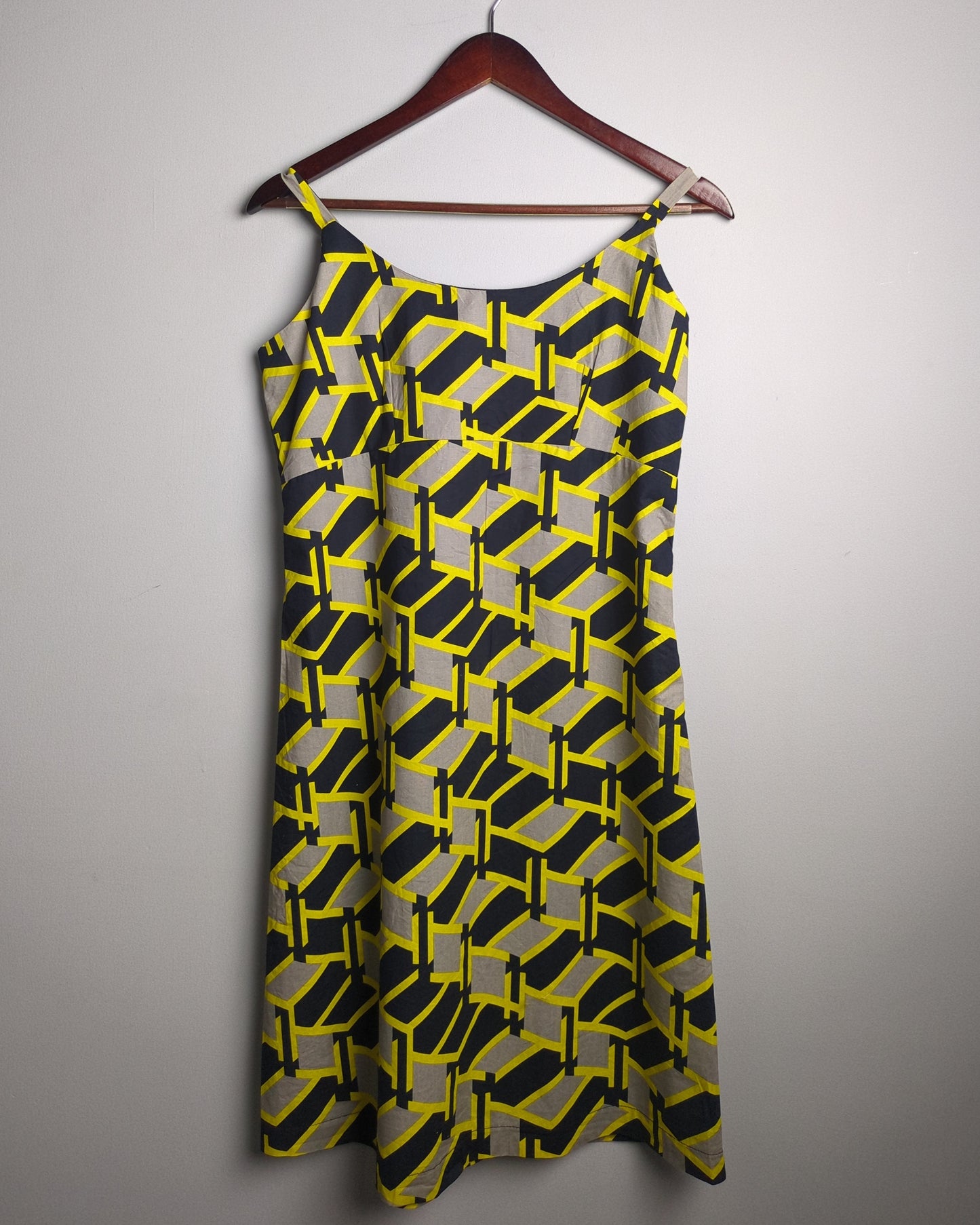Beige Geometric Dress