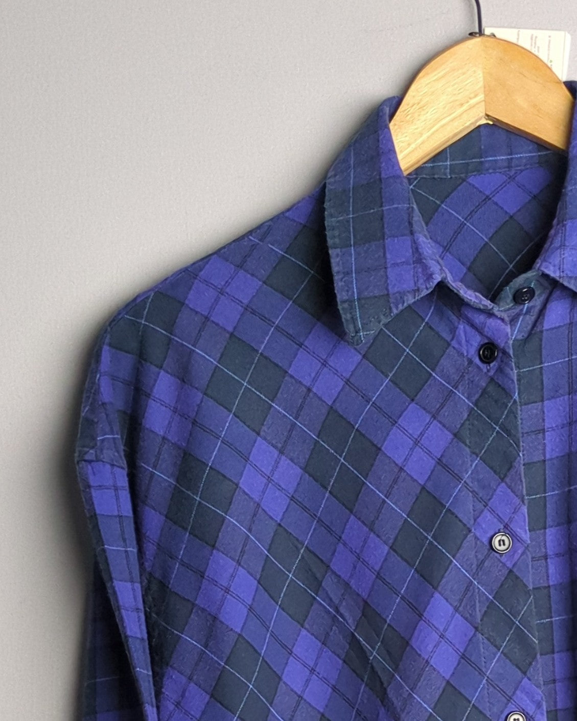 Zara Taller 561 Zin Blue Plaid Shirt