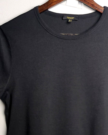 Massimo Dutti Black Crewneck T-Shirt