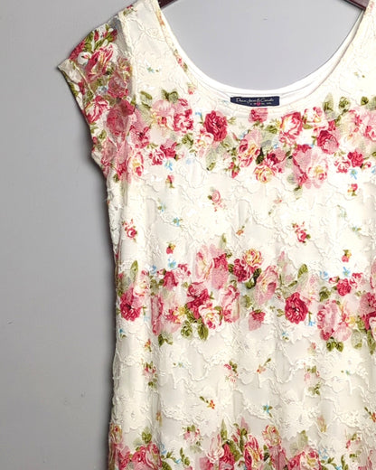 Denim Jeans & Casuals White Floral Dress