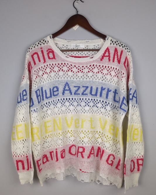 Lei Yuan White Knitted Sweater