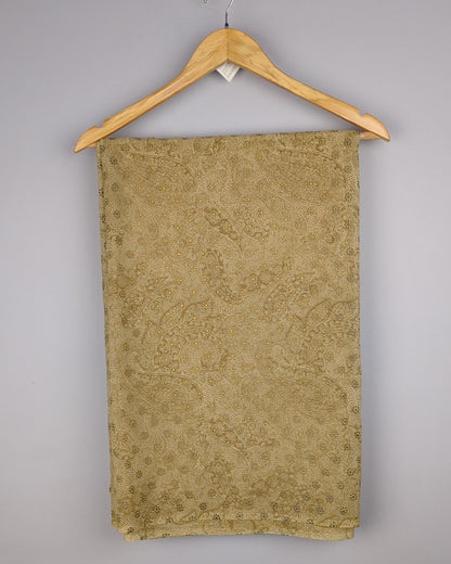 Beige Floral Saree