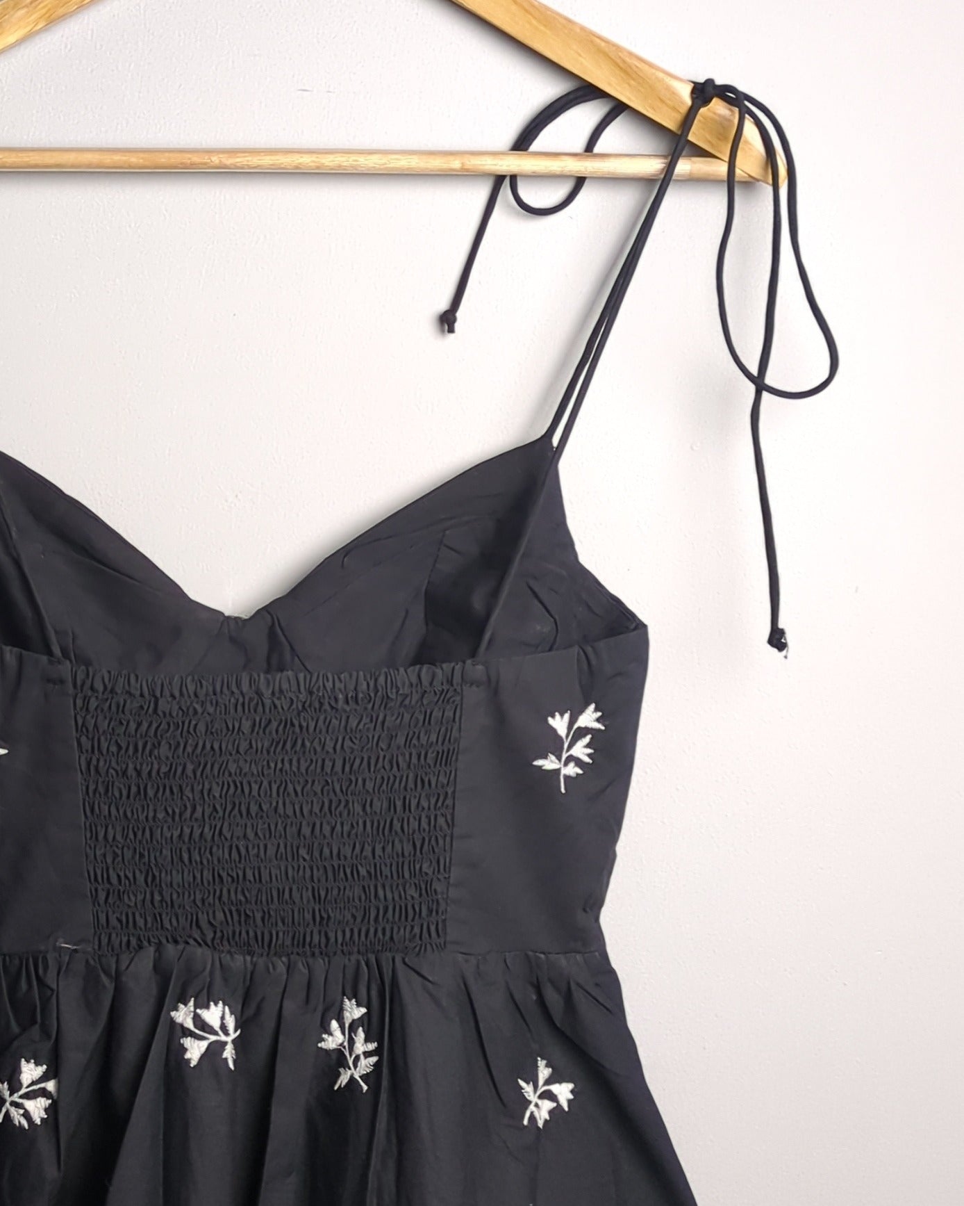 Zara Black Embroidered Dress