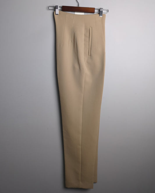 Zara Beige Tailored Trousers