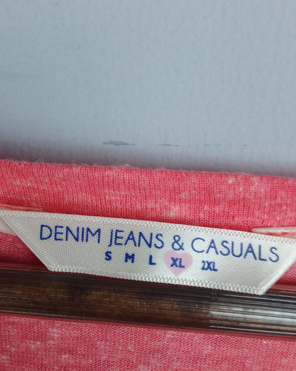 Denim Jeans & Casuals Pink Open Cardigan