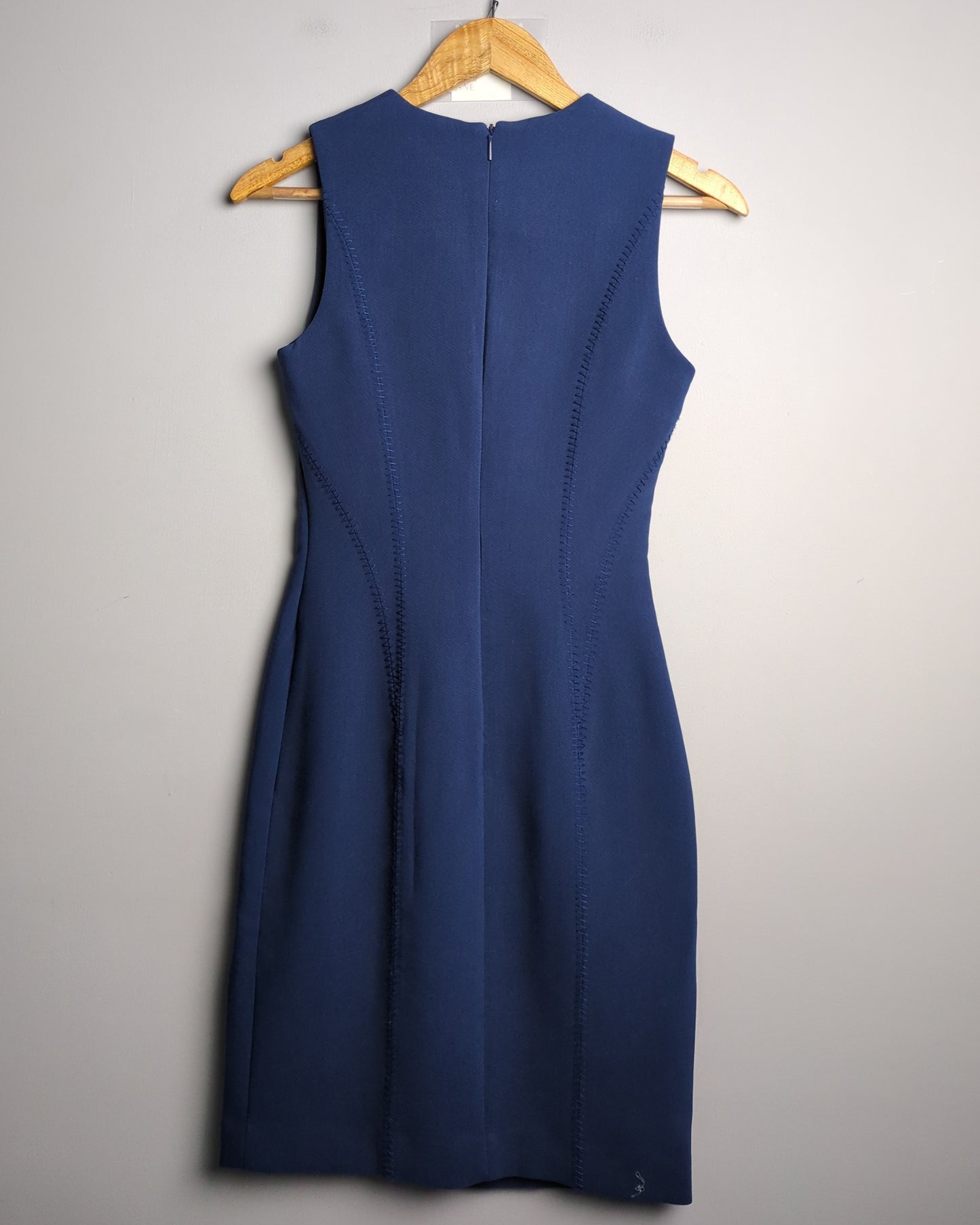 Mango Blue Sleeveless Sheath